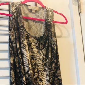 Michael Kors Snakeskin Sleeveless Dress Size Small